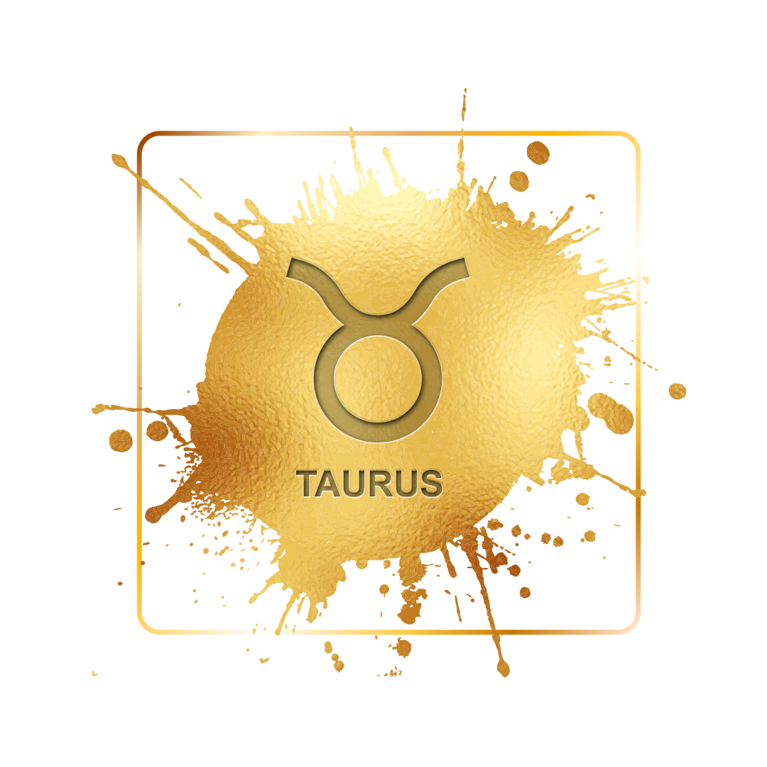 Golden Taurus zodiac sign png, Taurus sign PNG, Taurus gold PNG transparent images, Zodiac Taurus png images
